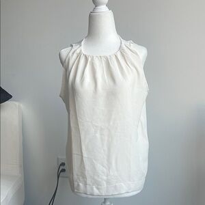 NWT Ann Taylor Cream Sleeveless Blouse